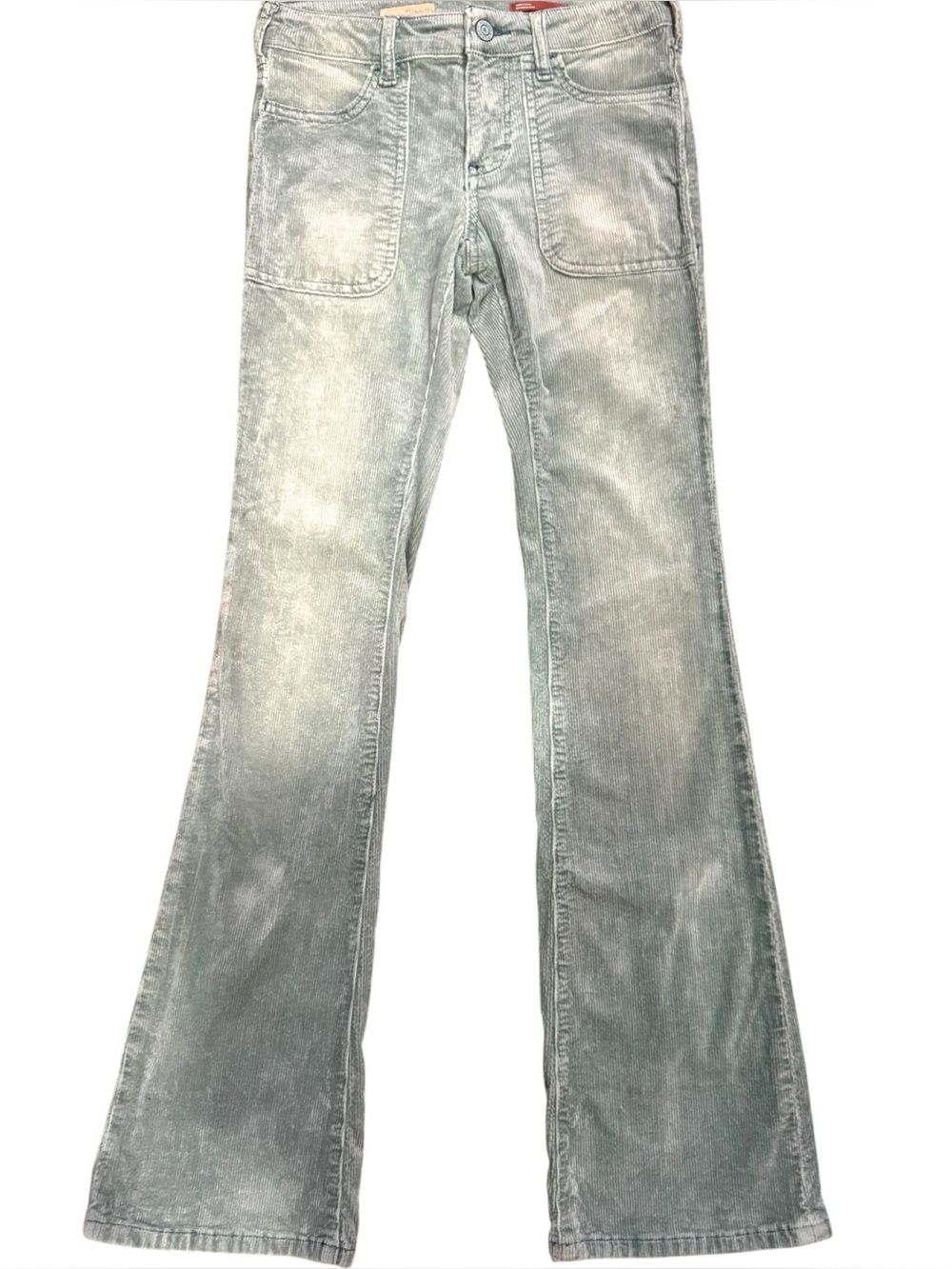 Anthropologie Pilcro Jeans Corduroy light blue gray Size 23  the Icon Flare Pant
